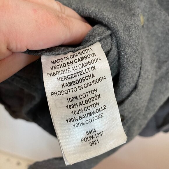 Legendary White Tails 2XT Buck Camp Flannel Shirt Gray With Tan Corduroy Trim - Picture 5 of 7